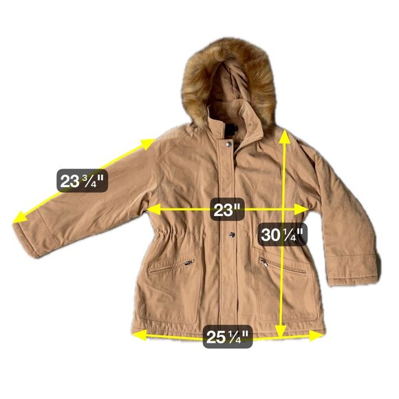 Pendleton Womens Brown Coat Removable Fur Hood Lined Insulated Size Large Parka - Picture 7 of 7